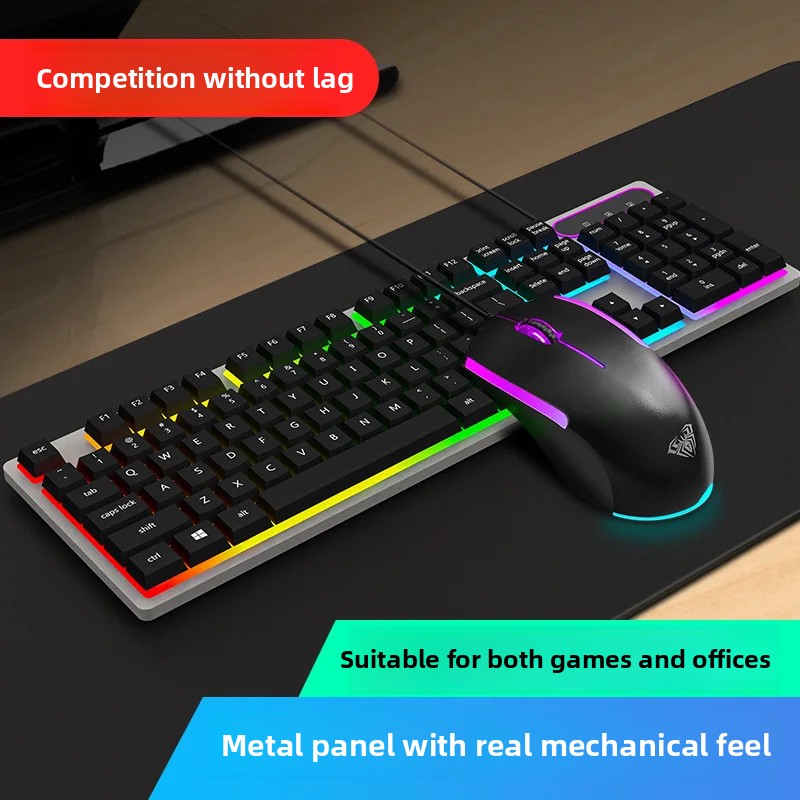 Esports Gaming Cafe - Set de Teclado y Ratón con