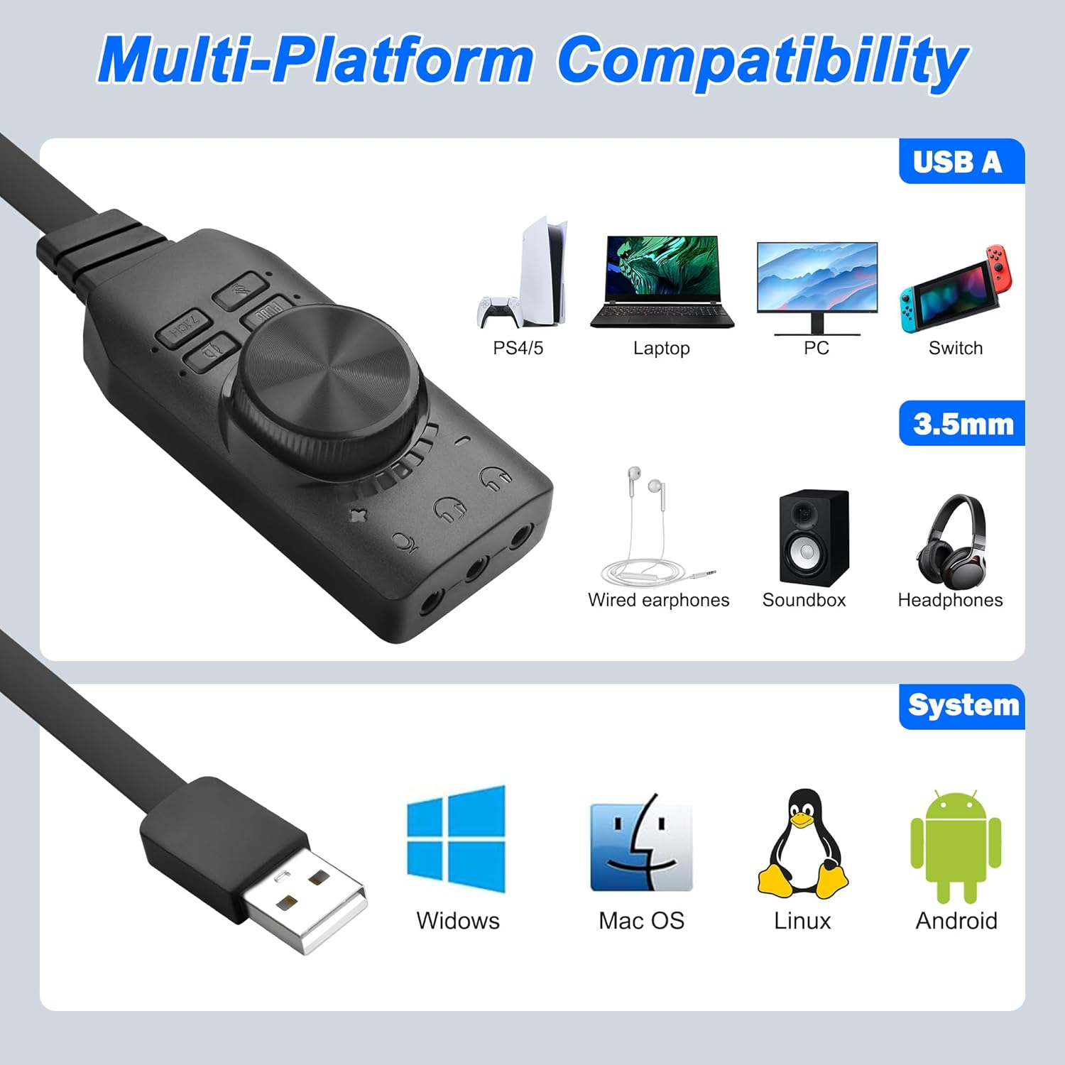 Tarjeta de Sonido USB Virtual  - Gaming Headset 7.1 reseña y precio